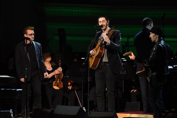 Hozier with Bono and The Edge at Carnegie Hall